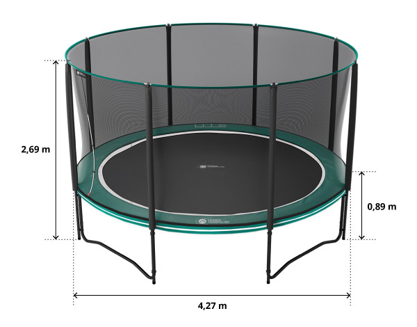 illustration de caractéristiques du produit Cama elástica Boost'Up 430 - Pack XL