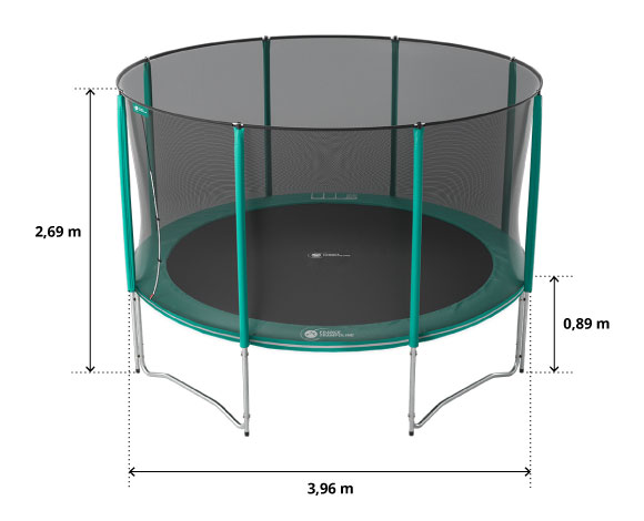 illustration de caractéristiques du produit Cama elástica Jump'Up 390 - Pack XL