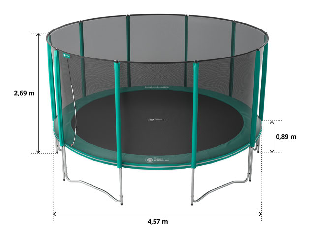 illustration de caractéristiques du produit Cama elástica Jump'Up 460 - Pack XL