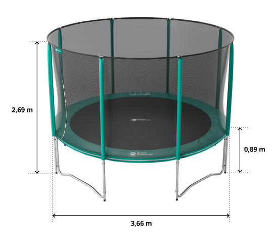 illustration de caractéristiques du produit Cama elástica Jump'Up 360 - Pack XXL